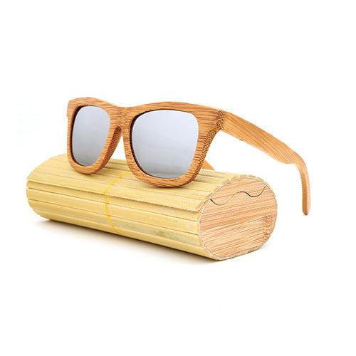Bambou UV400 Polarisées lunettes de soleil en bois - Colorantic