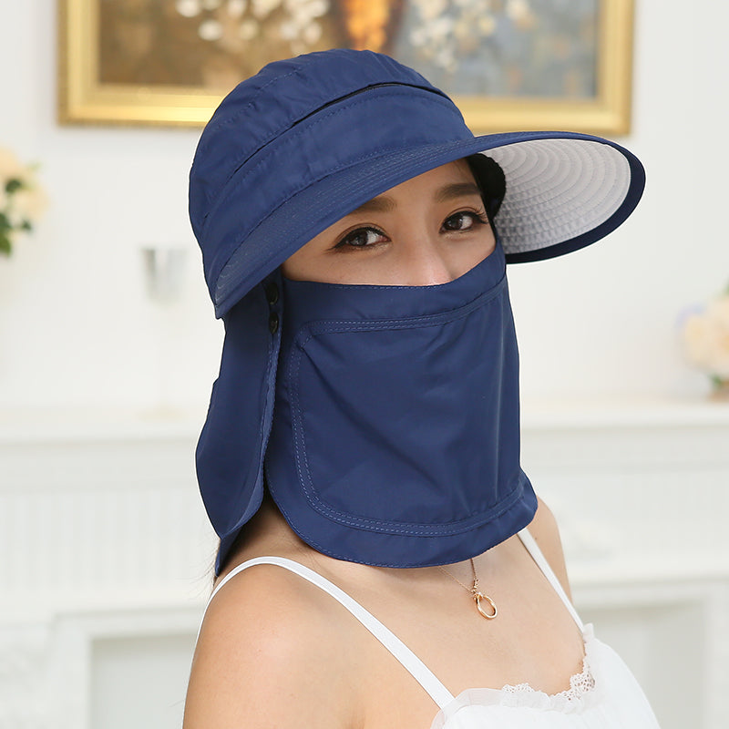 Chapeau protection intégrale Rébécca -  indice de protection solaire 50+ - masque faciale anti-UV - Nature et Bien être - 100% de confort 100% de Bien-être -