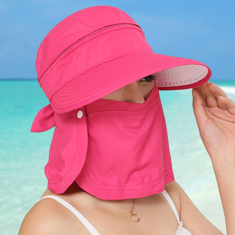 Chapeau protection intégrale Rébécca -  indice de protection solaire 50+ - masque faciale anti-UV - Nature et Bien être - 100% de confort 100% de Bien-être -