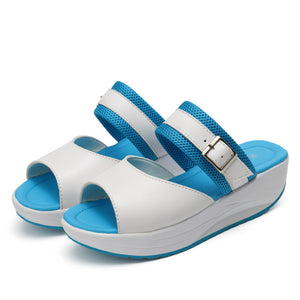 Sandalettes Bien-être Rocking - semelle spécifique correctrice - sandales de soulagement - Nature et Bien être - 100% de confort 100% de Bien-être -